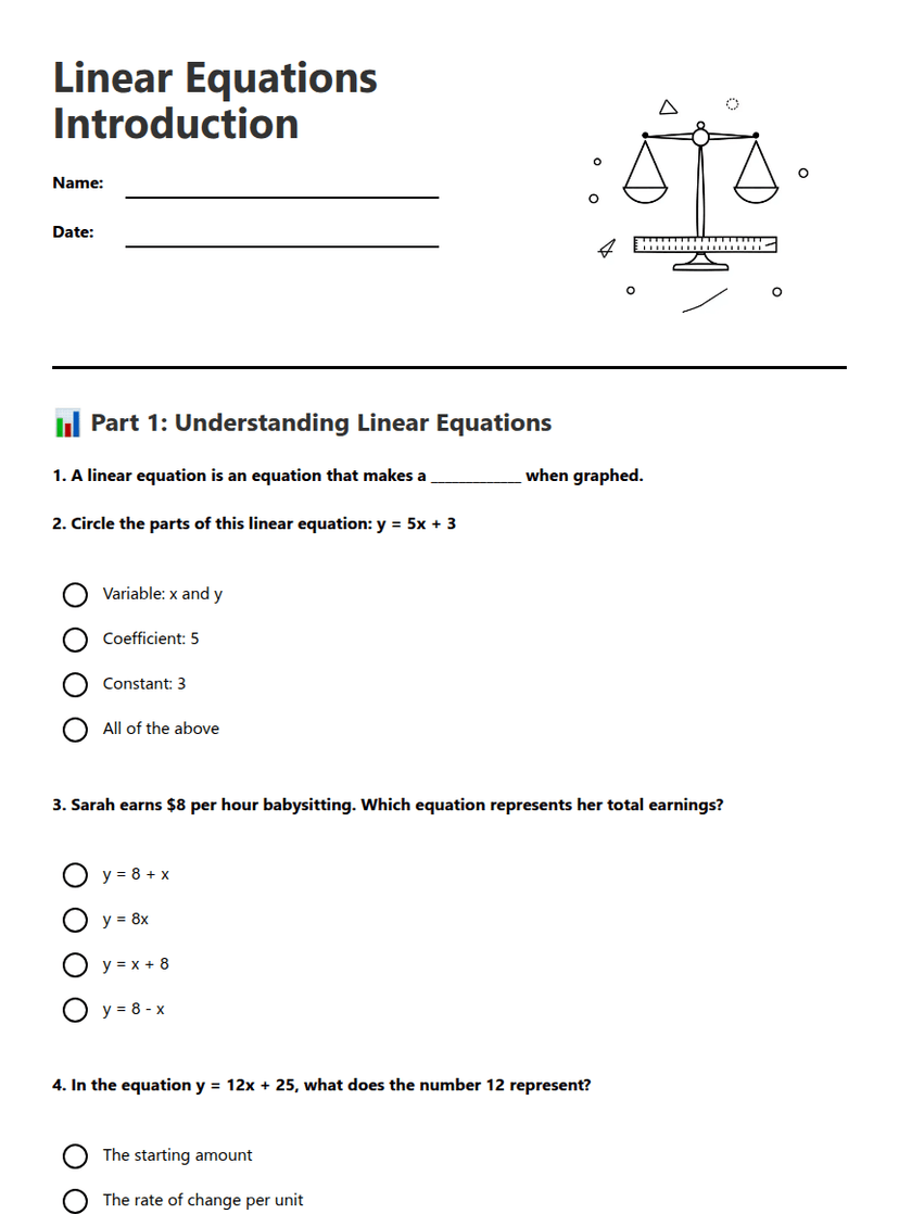 Linear Equations Introduction
