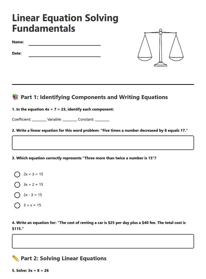 Linear Equation Solving Fundamentals