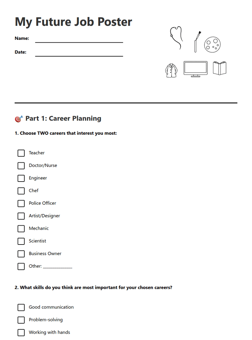 My Future Job Poster