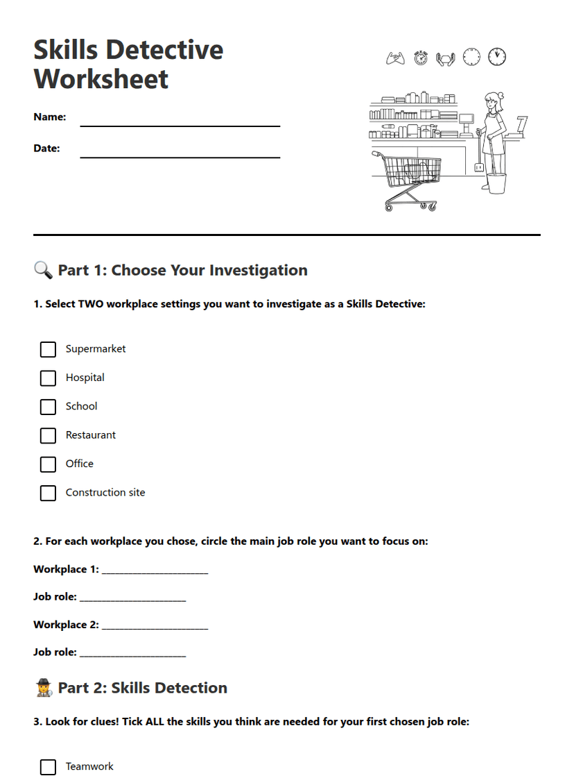 Skills Detective Worksheet