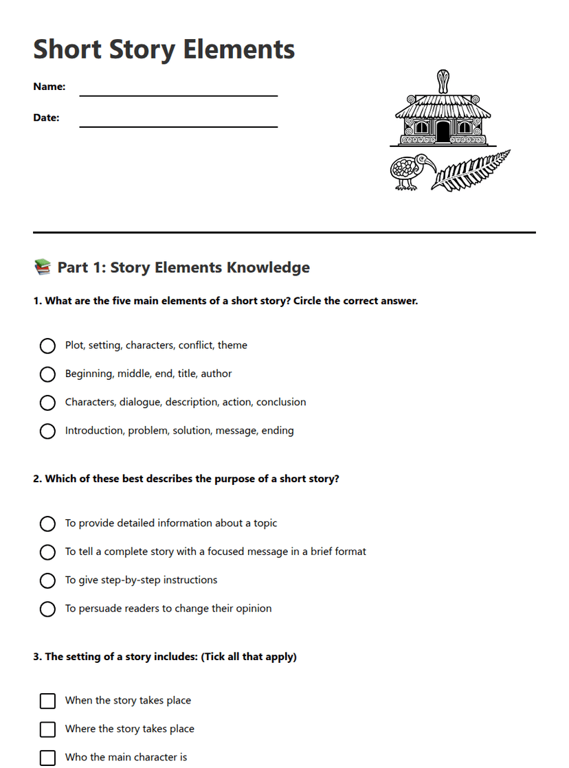 Short Story Elements
