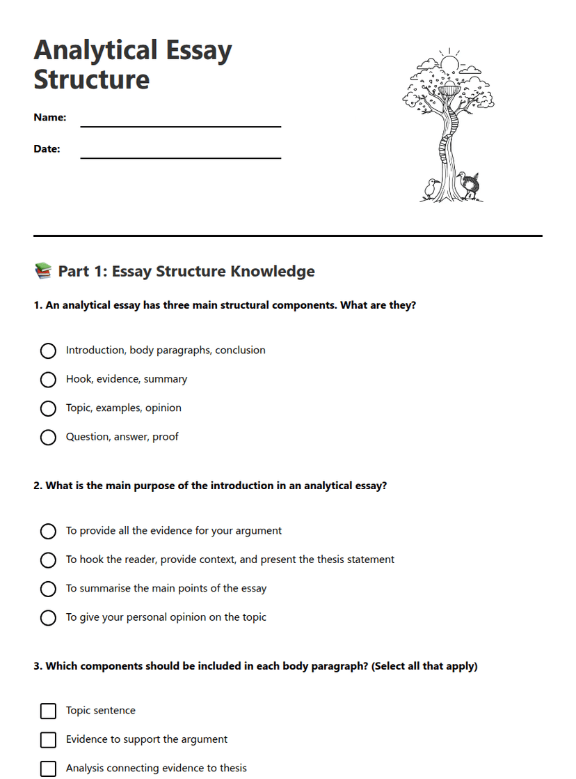 Analytical Essay Structure