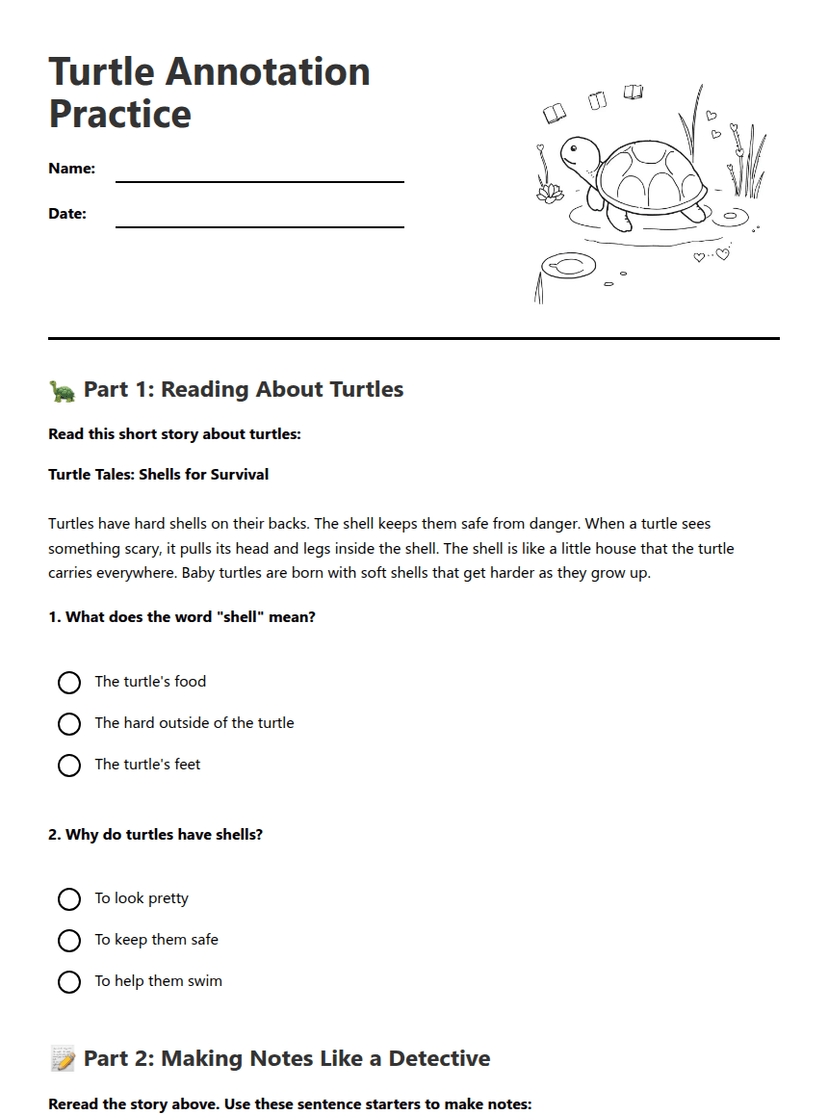 Turtle Annotation Practice