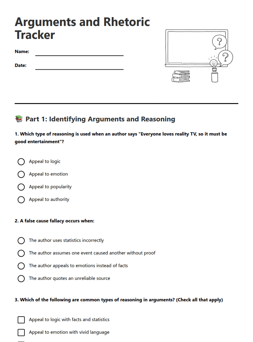 Arguments and Rhetoric Tracker