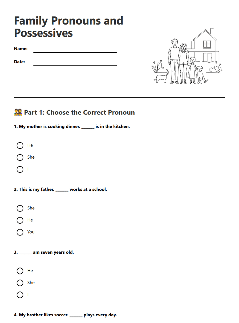 Family Pronouns and Possessives