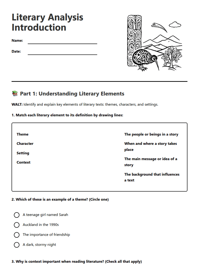 Literary Analysis Introduction