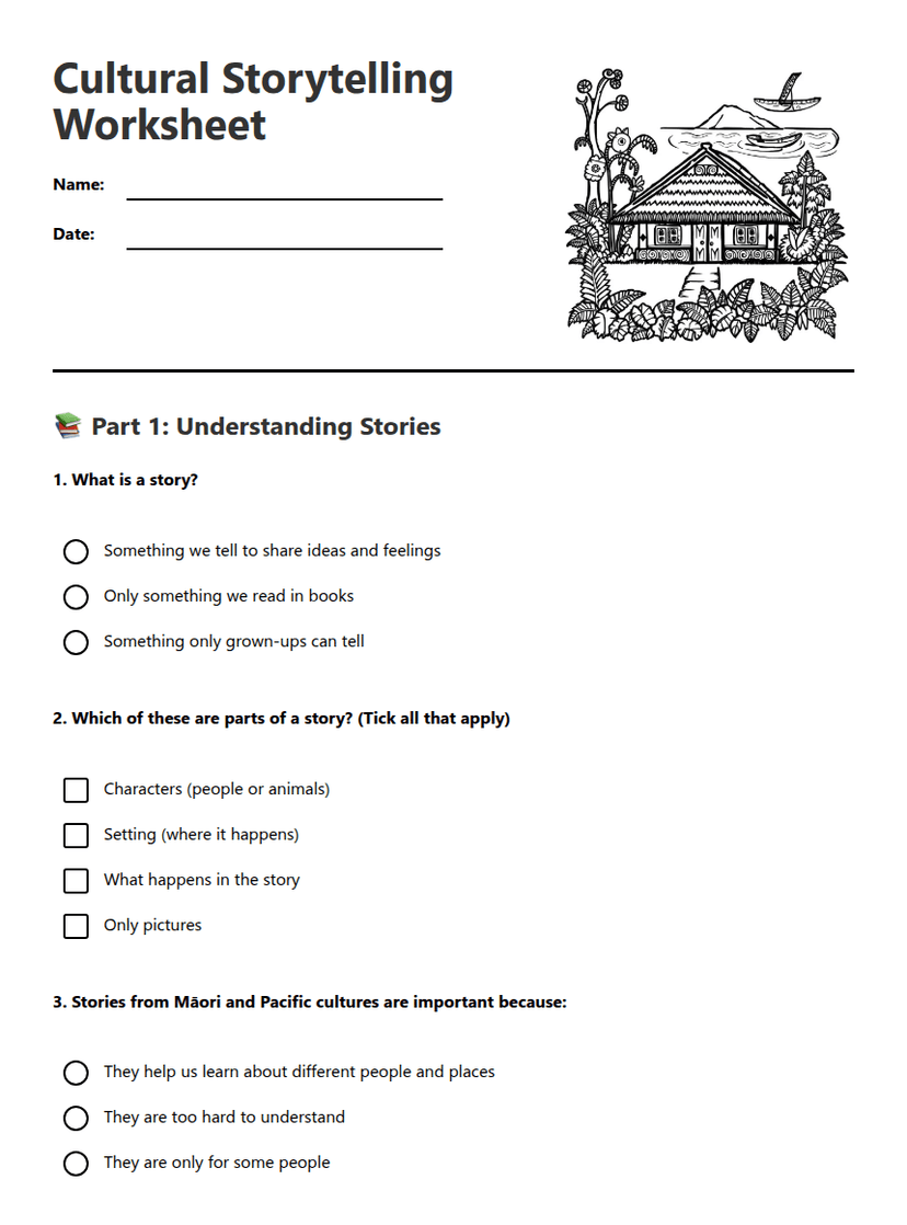 Cultural Storytelling Worksheet