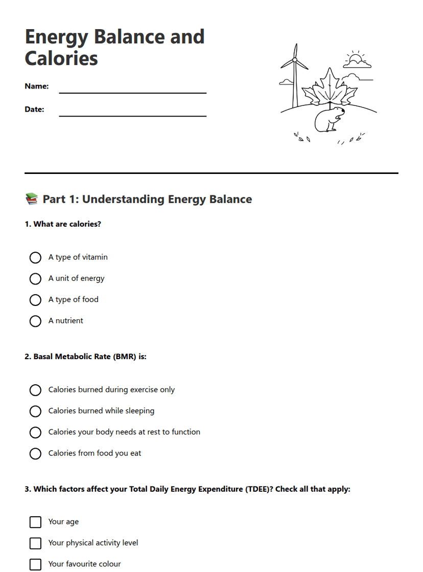 Energy Balance and Calories