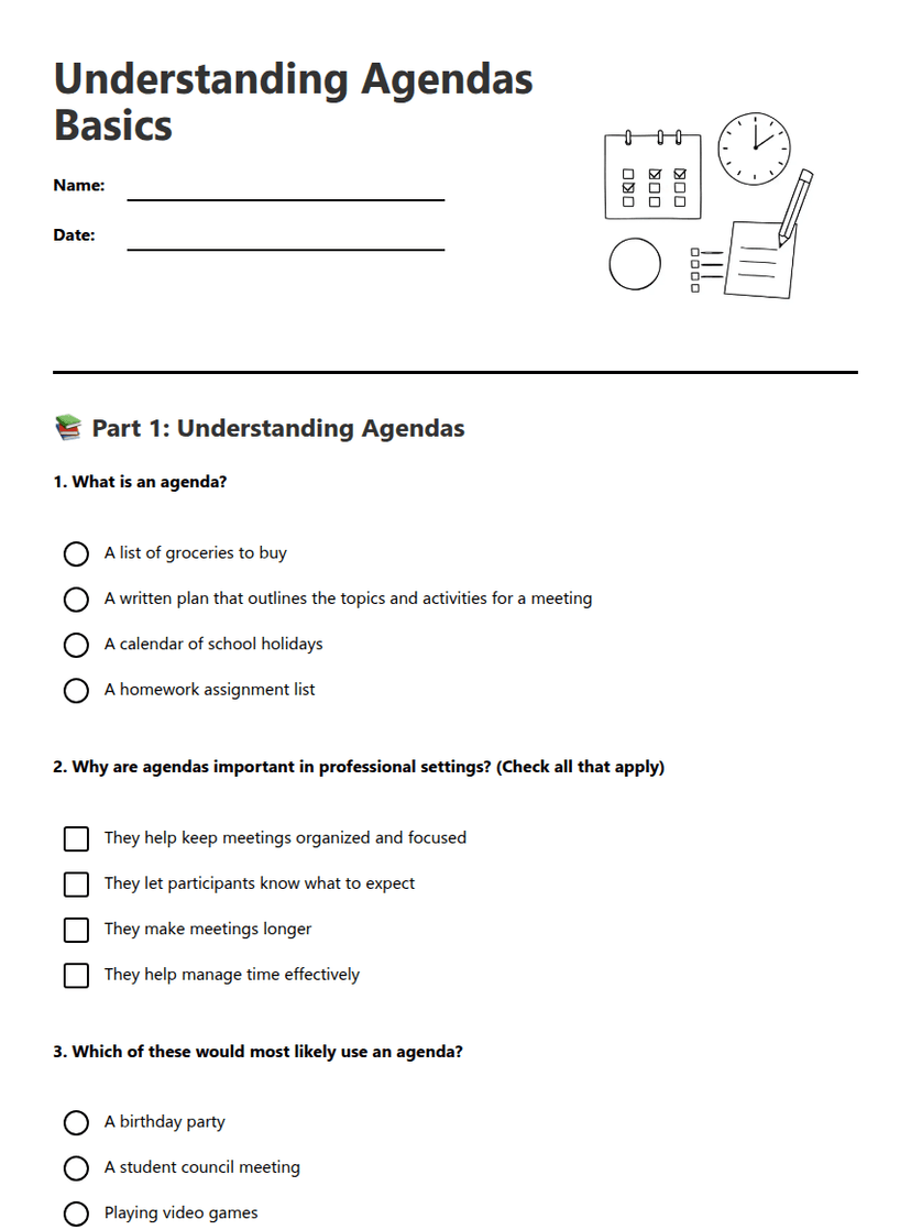 Understanding Agendas Basics