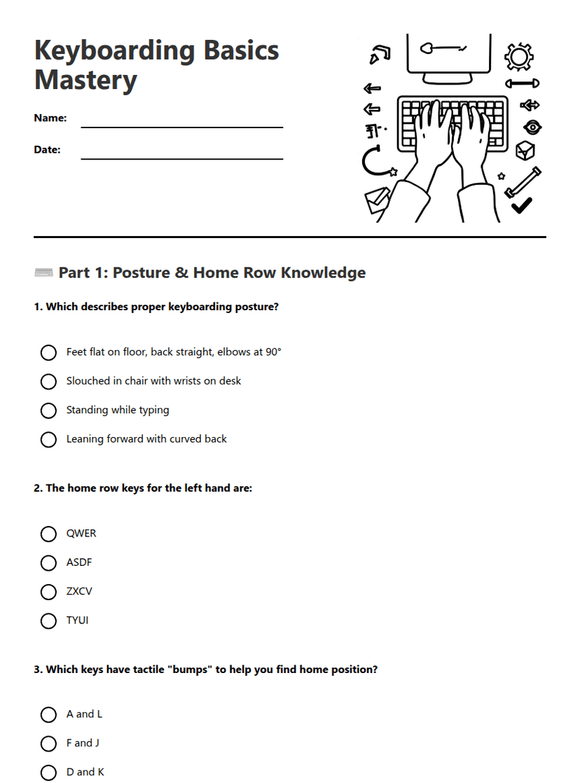 Keyboarding Basics Mastery