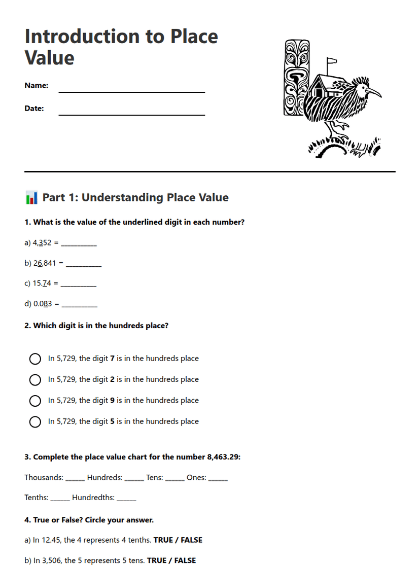 Introduction to Place Value