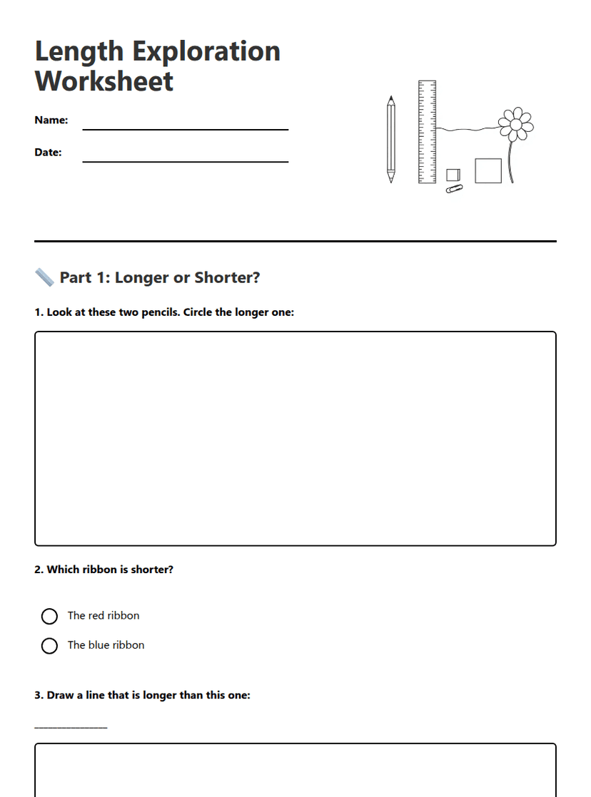 Length Exploration Worksheet