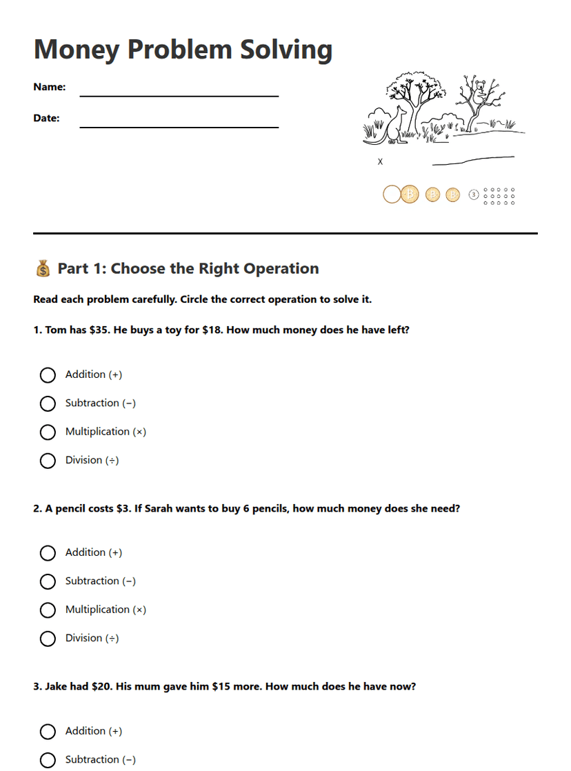 Money Problem Solving