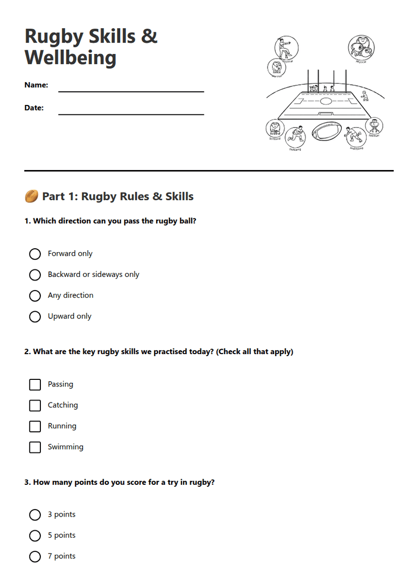 Rugby Skills & Wellbeing