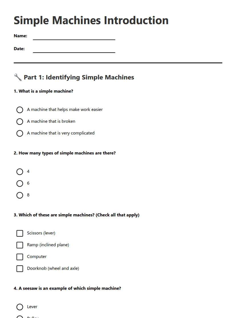 Simple Machines Introduction