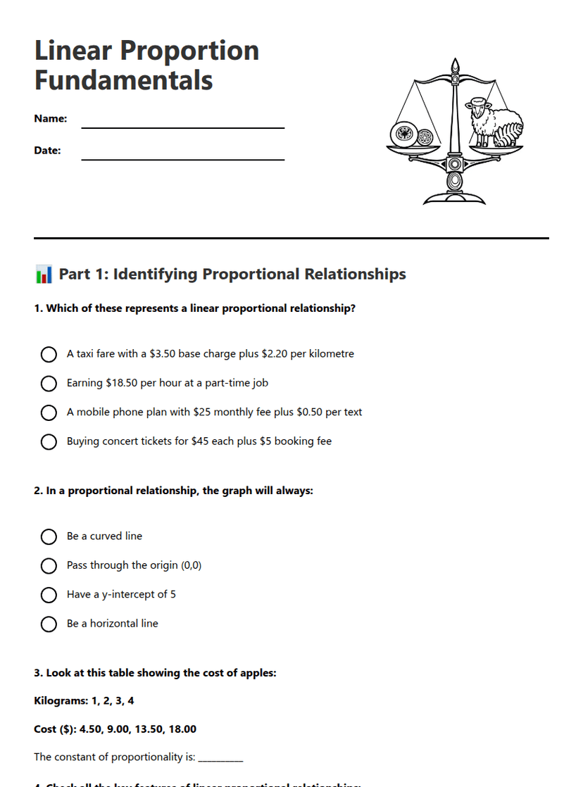 Linear Proportion Fundamentals