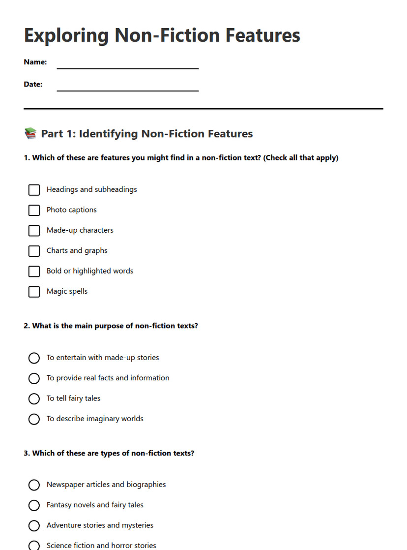 Exploring Non-Fiction Features