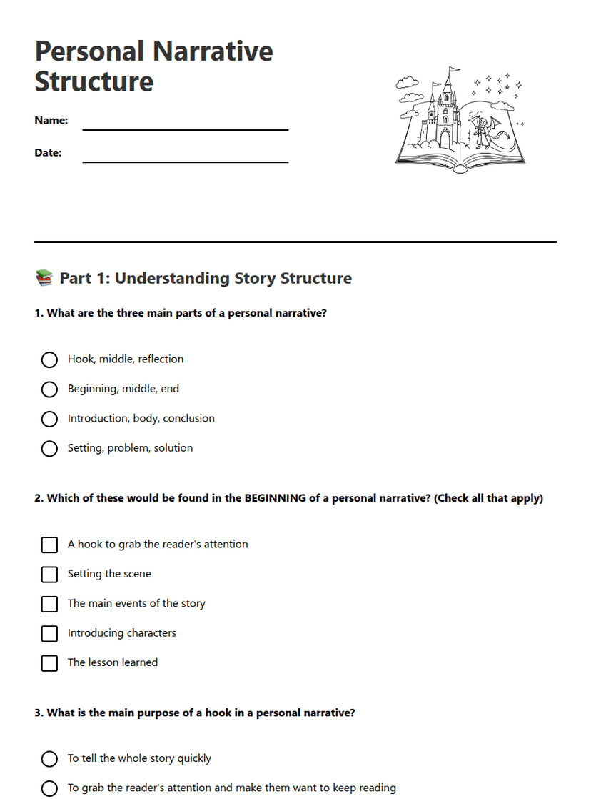 Personal Narrative Structure