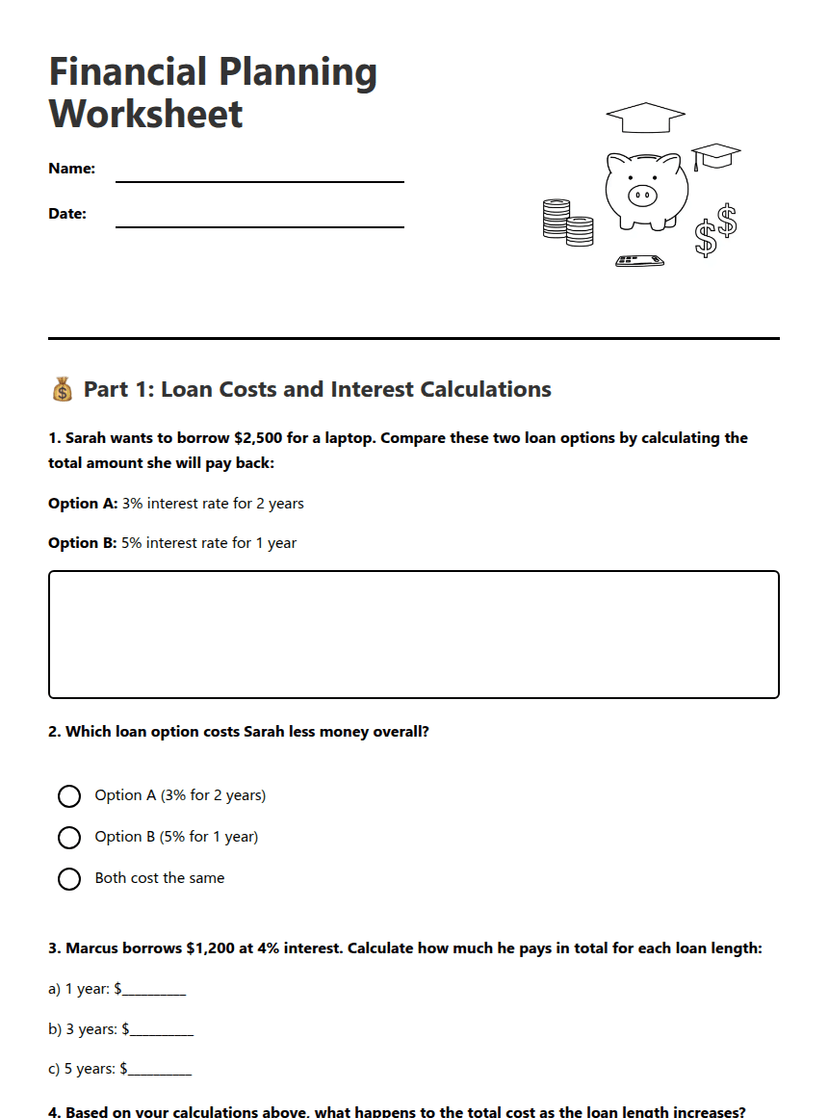 Financial Planning Worksheet