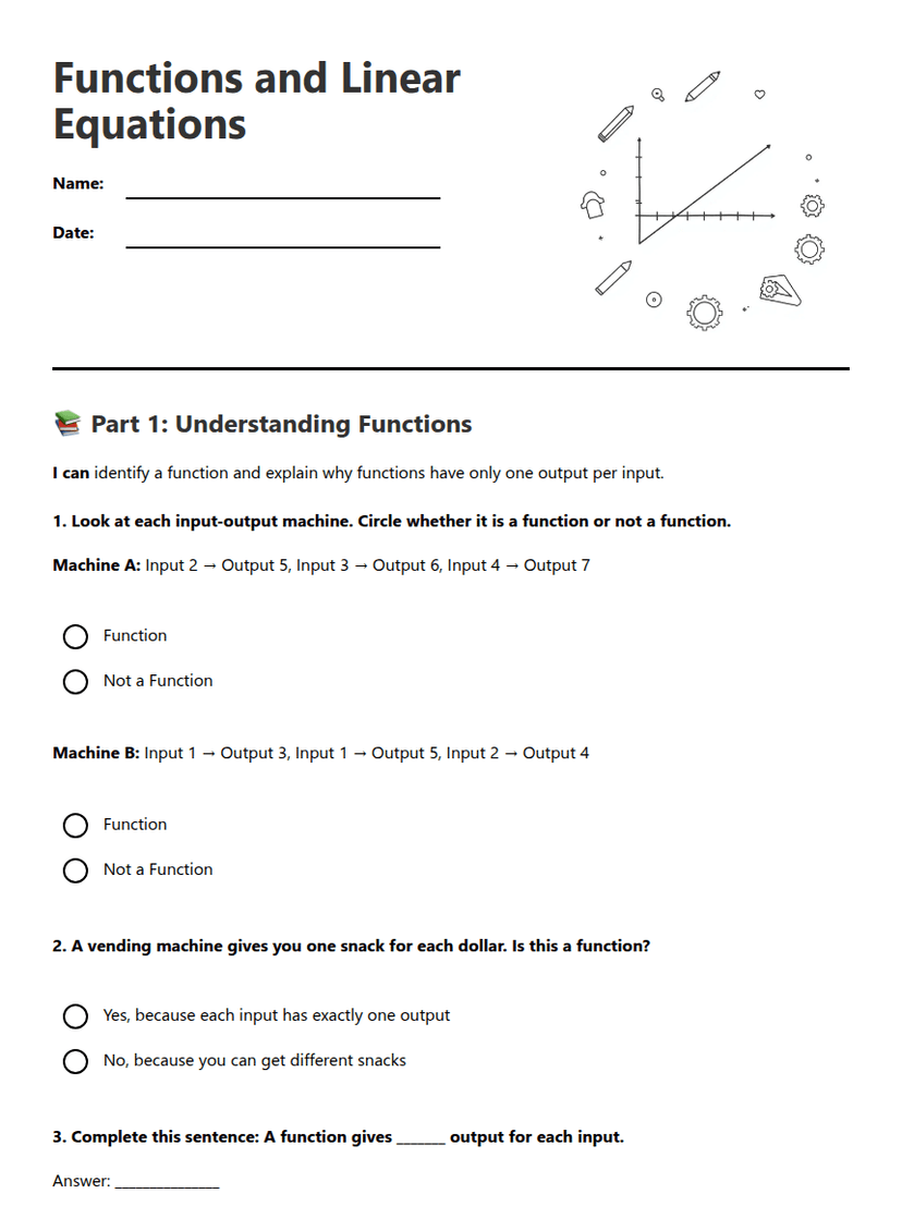 Functions and Linear Equations
