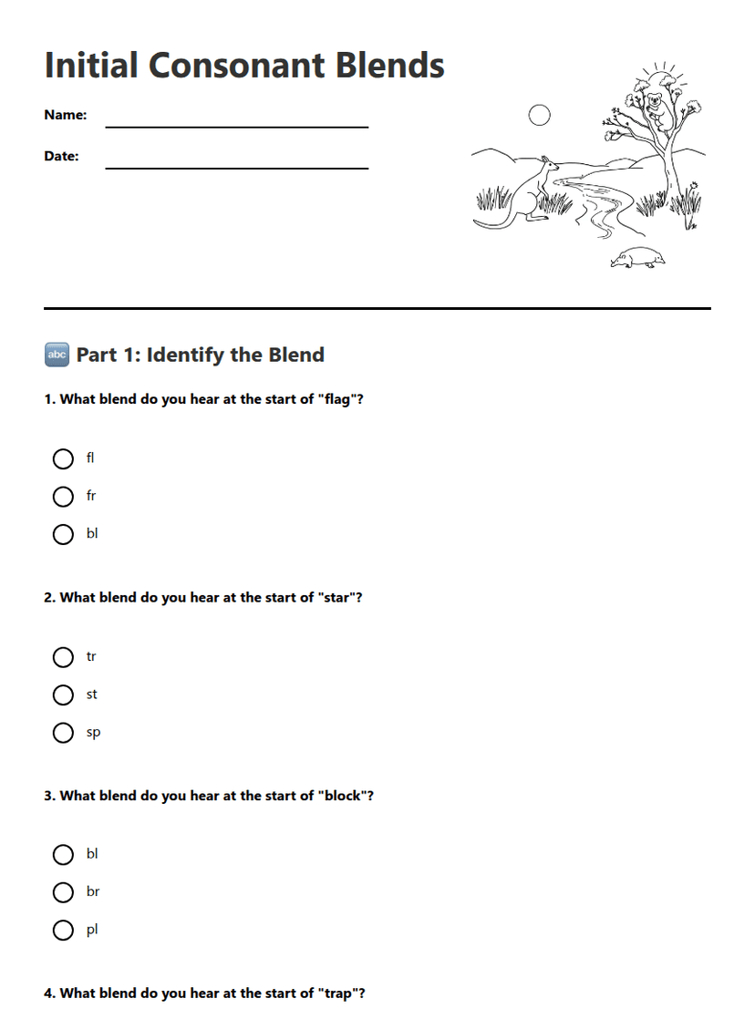 Initial Consonant Blends