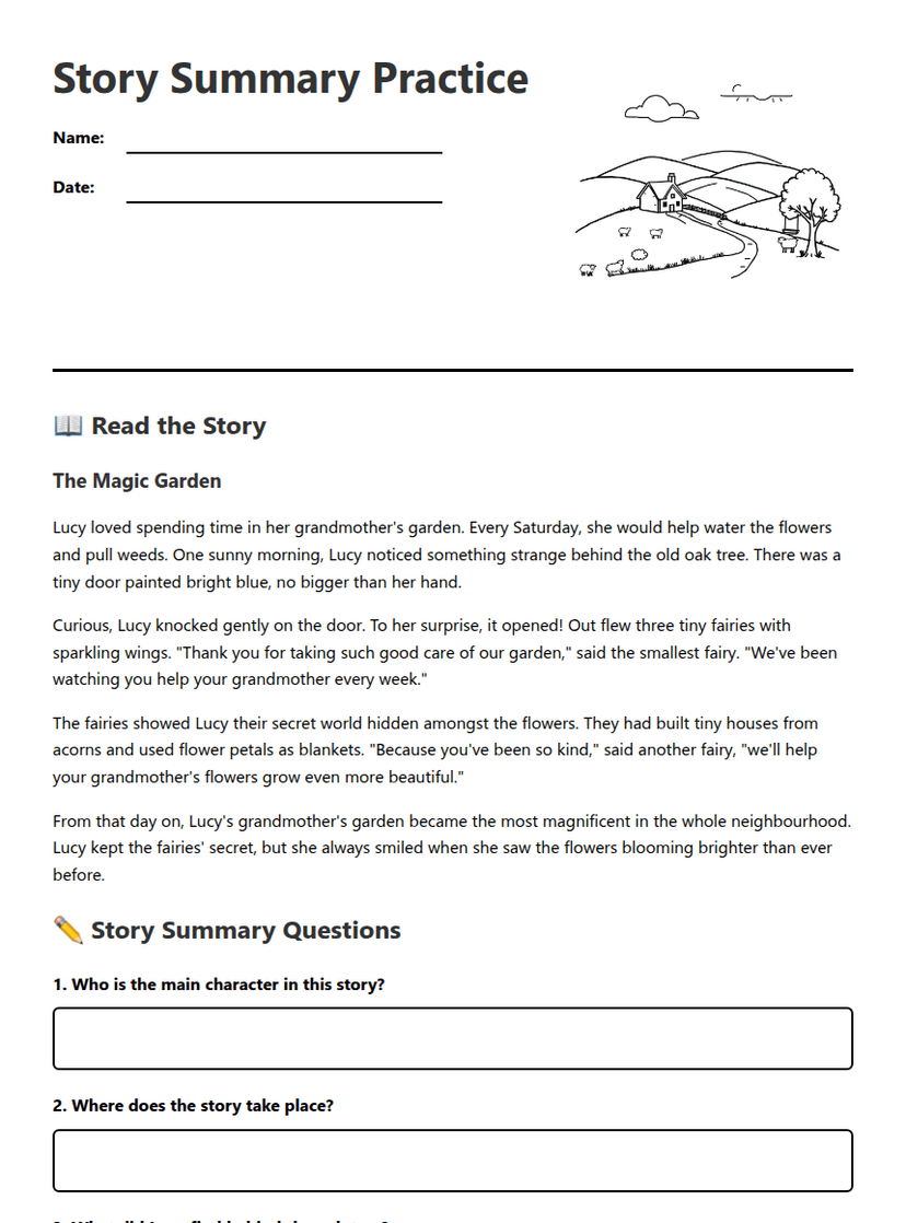 Story Summary Practice