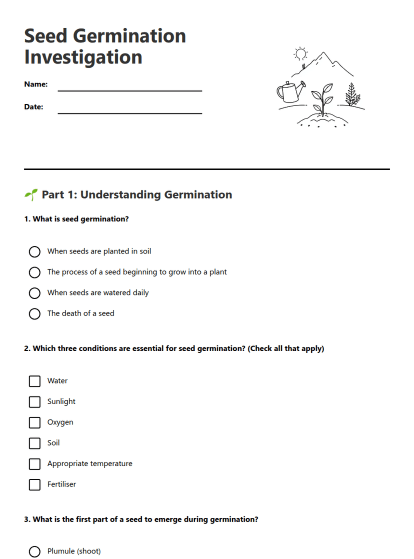 Seed Germination Investigation