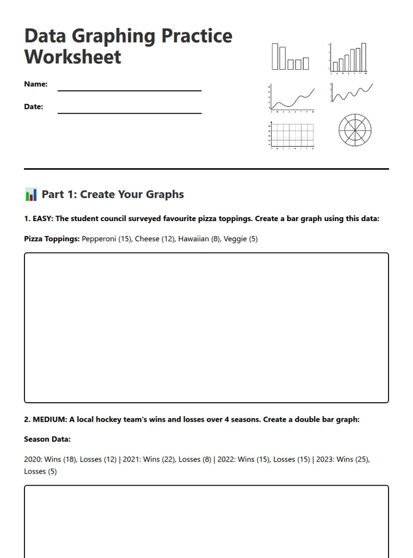 Data Graphing Practice Worksheet