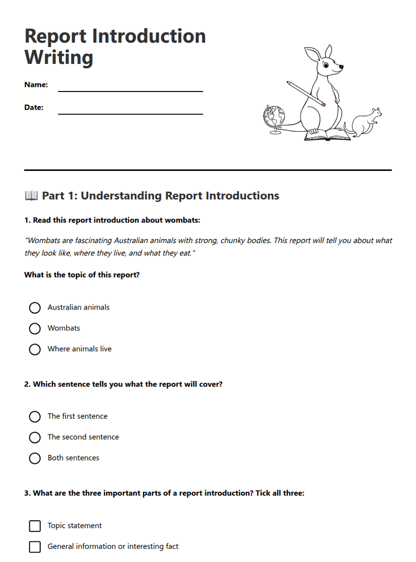 Report Introduction Writing