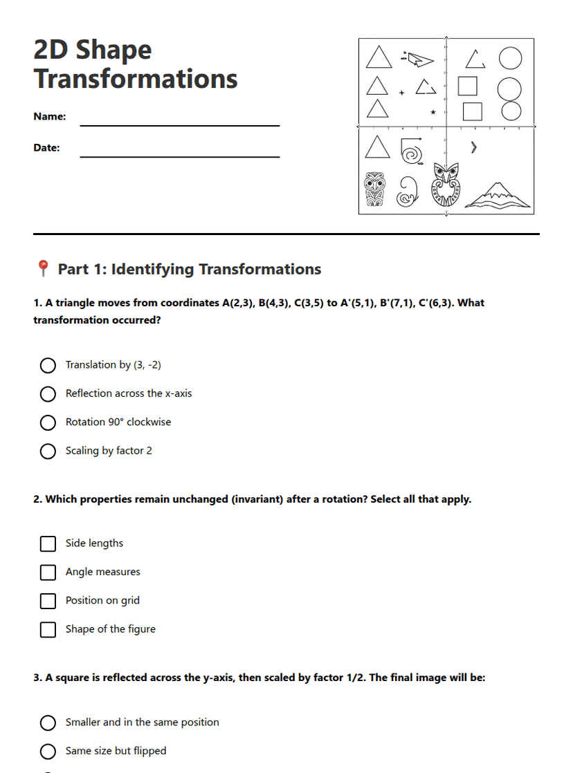 2D Shape Transformations