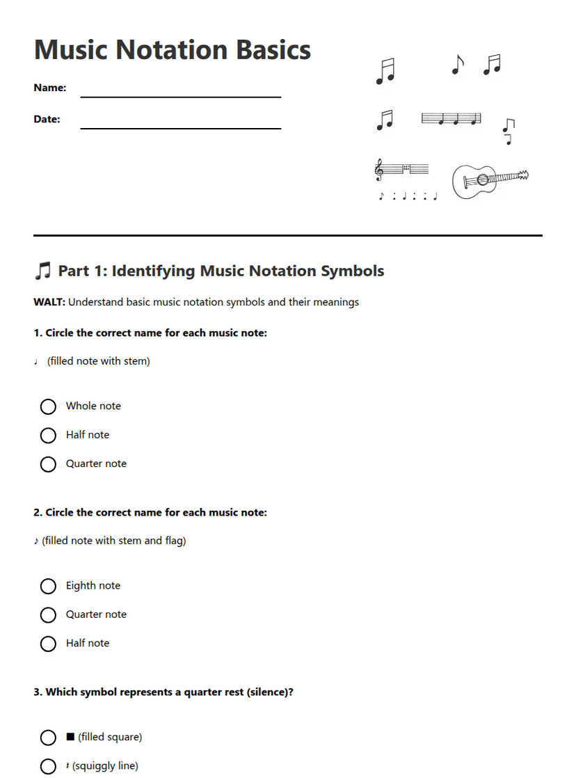 Music Notation Basics