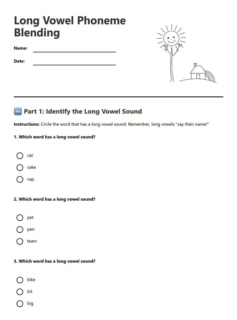 Long Vowel Phoneme Blending