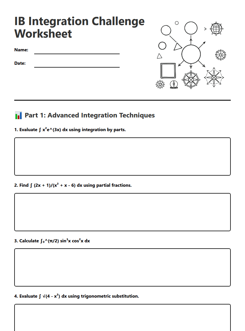 IB Integration Challenge Worksheet worksheet preview