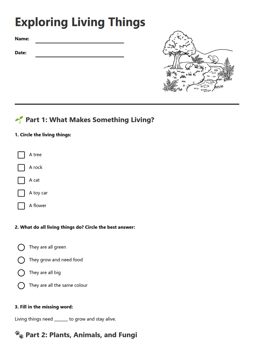 Exploring Living Things