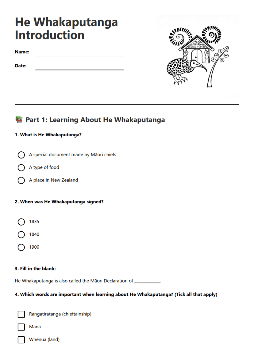 He Whakaputanga Introduction