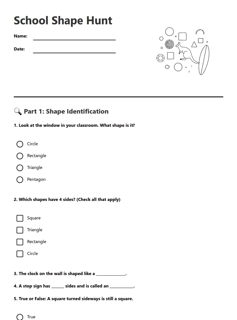 School Shape Hunt