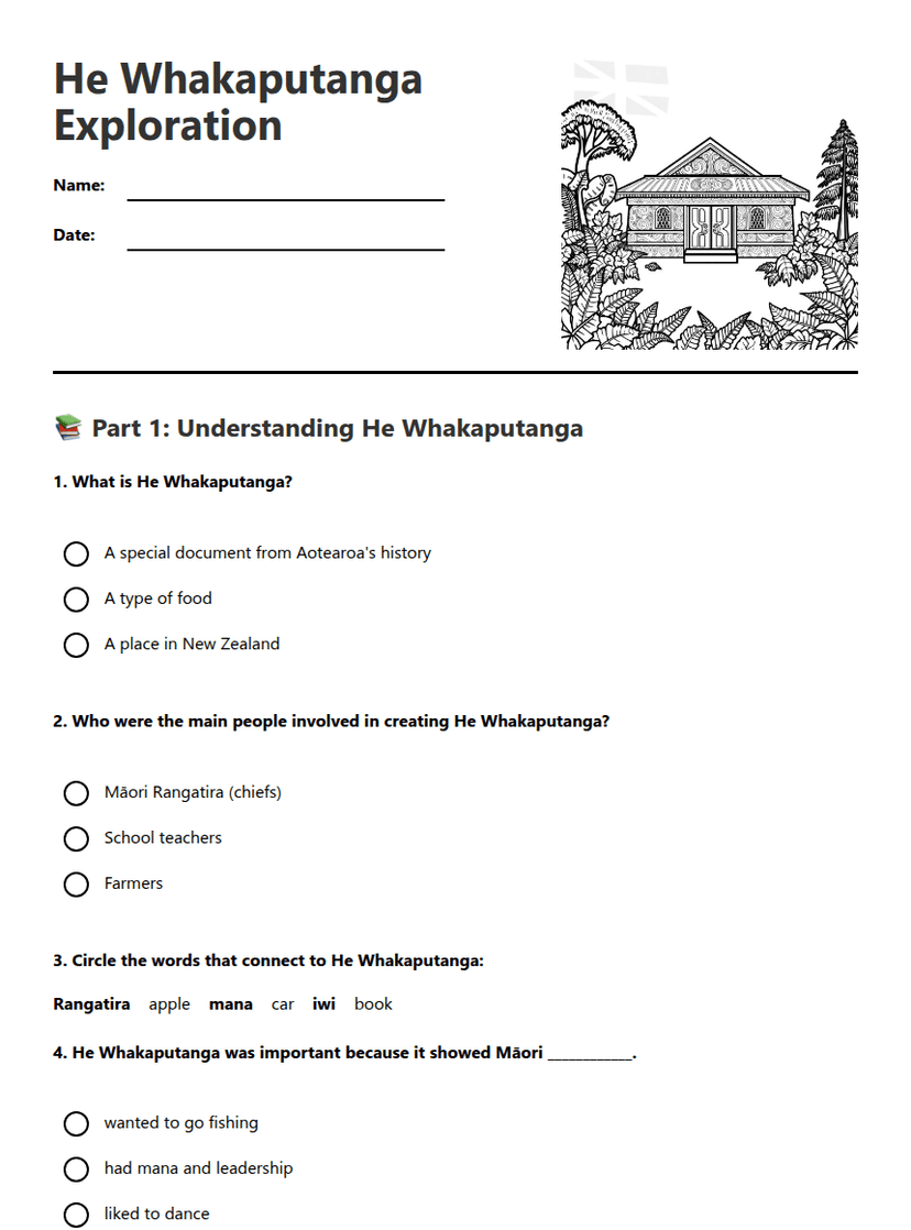 He Whakaputanga Exploration