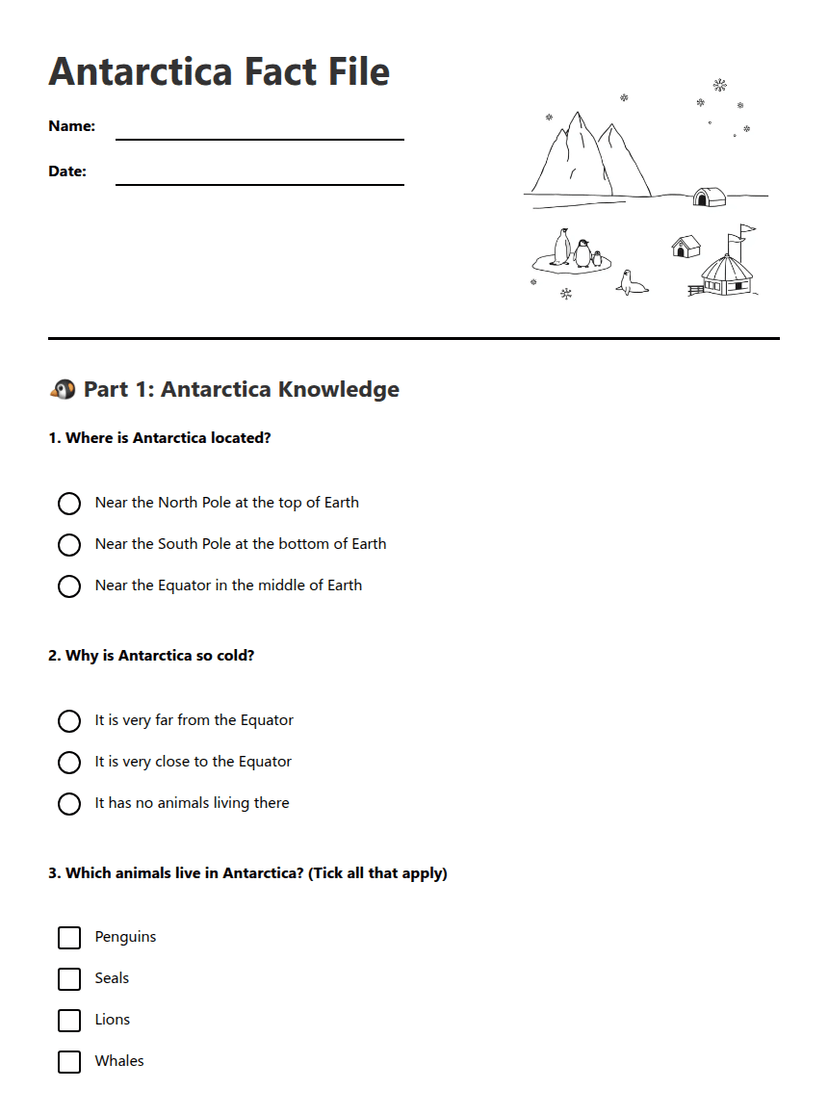 Antarctica Fact File