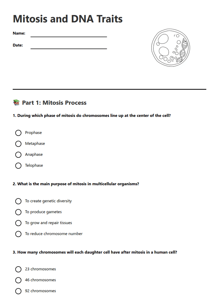 Mitosis and DNA Traits