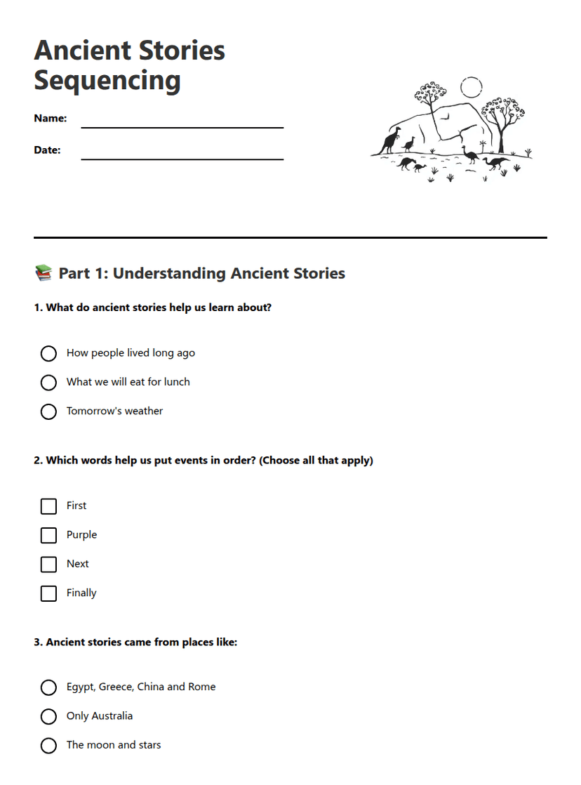 Ancient Stories Sequencing