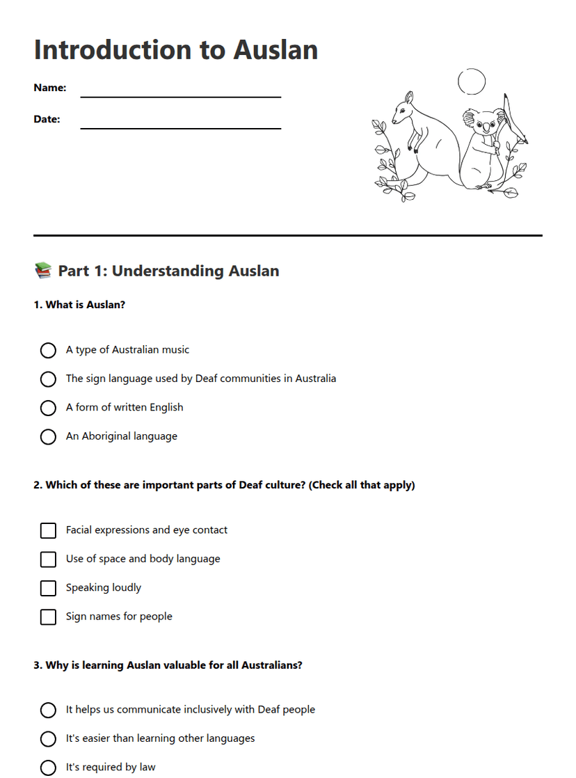 Introduction to Auslan