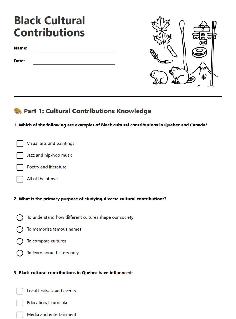 Black Cultural Contributions