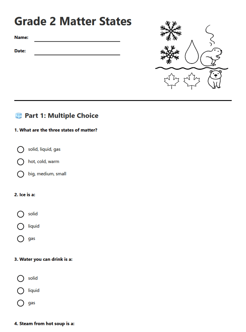 Grade 2 Matter States