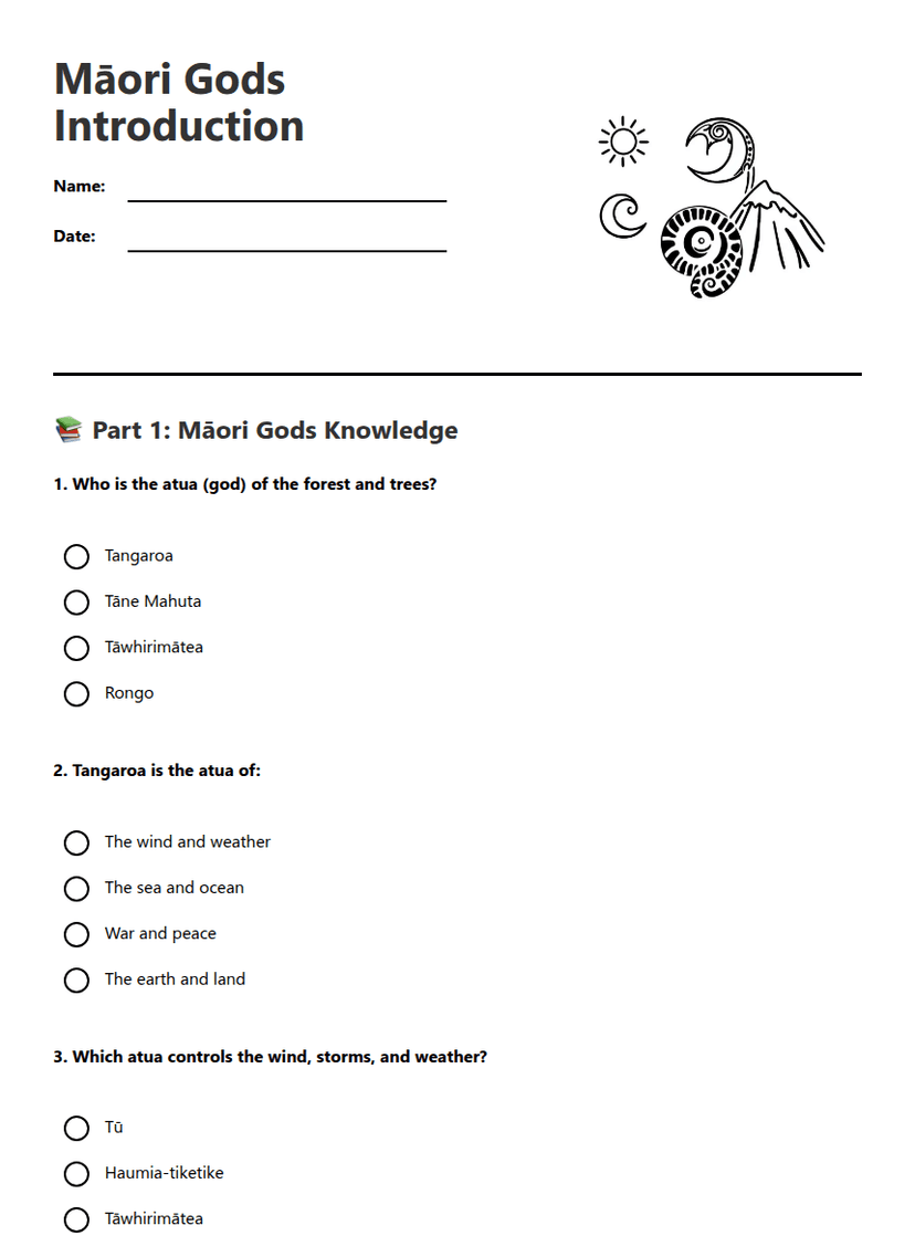 Māori Gods Introduction