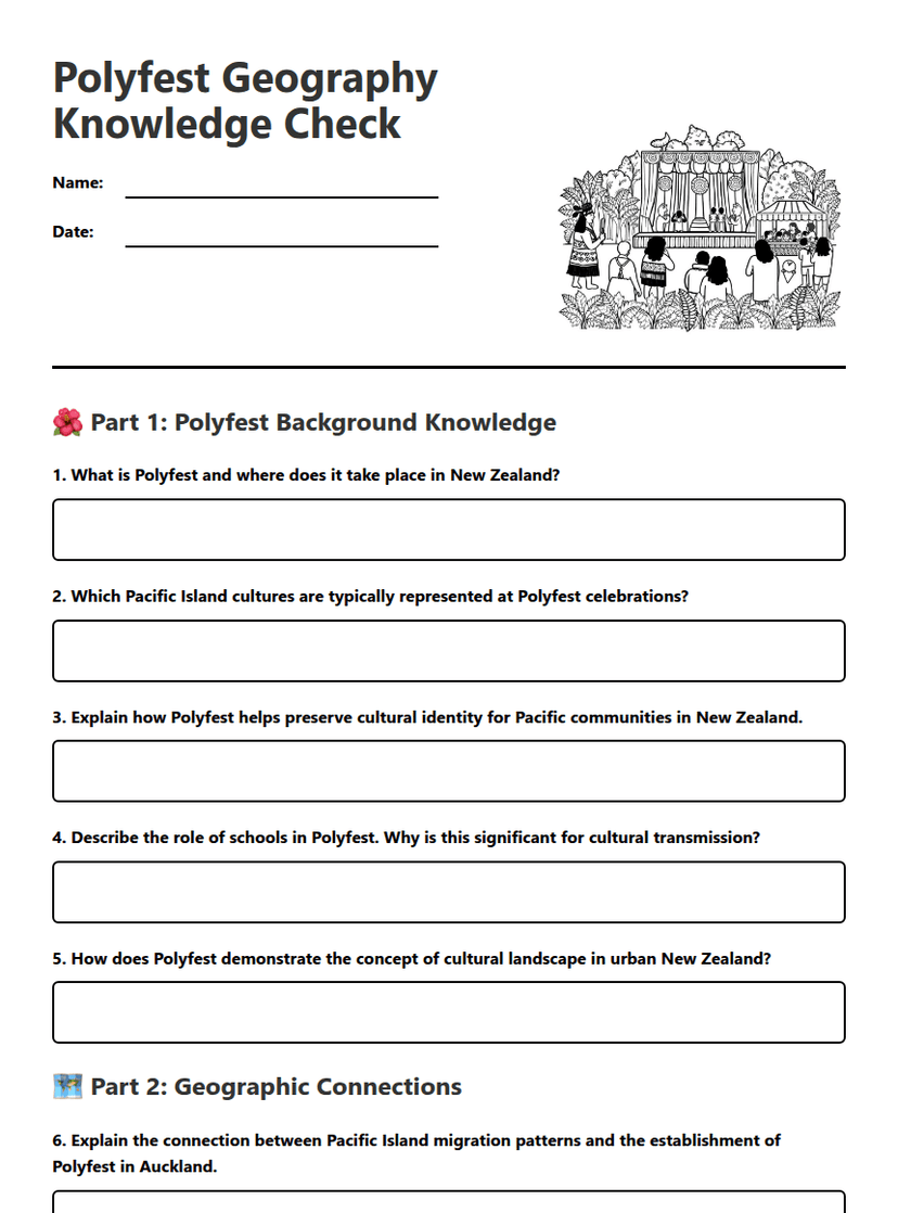 Polyfest Geography Knowledge Check