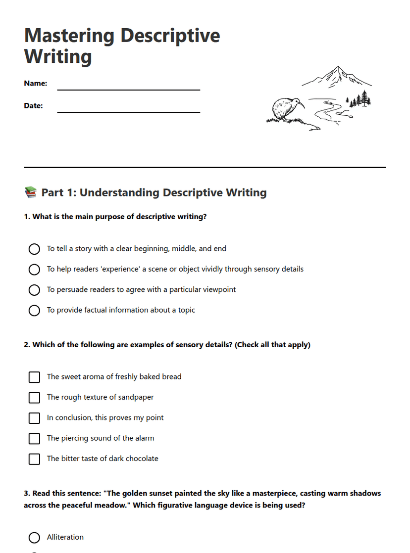 Mastering Descriptive Writing