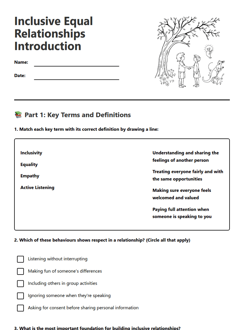 Inclusive Equal Relationships Introduction