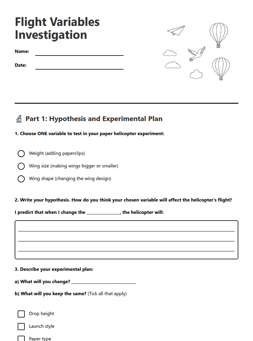Flight Variables Investigation