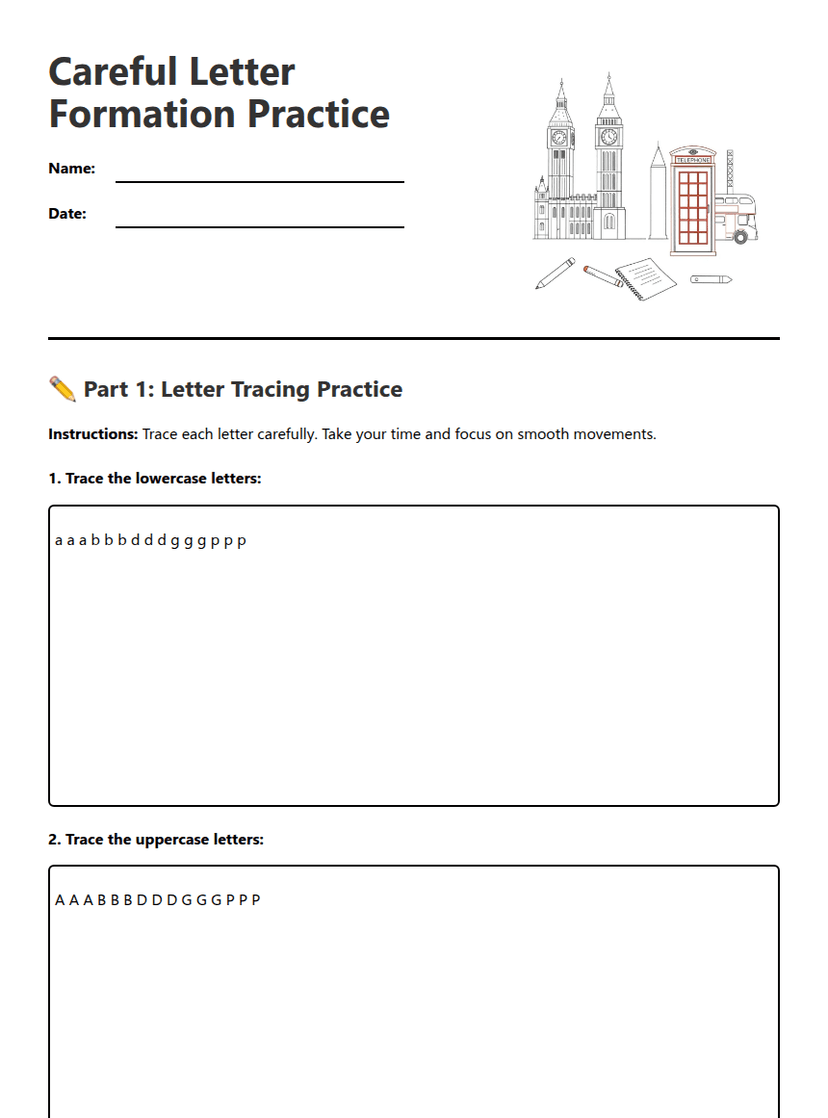 Careful Letter Formation Practice