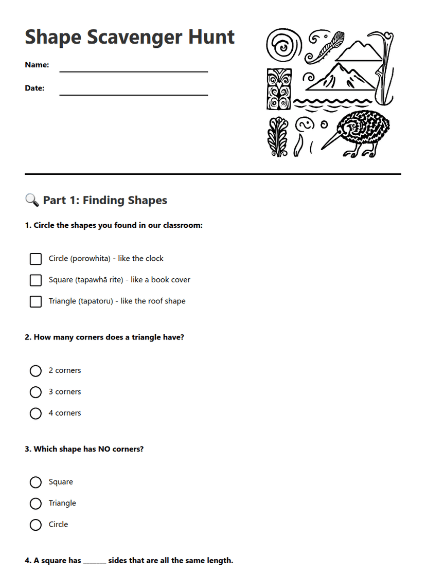Shape Scavenger Hunt